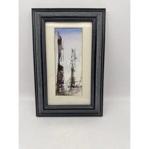 Cathy Poole Original Watercolour “Birches” Framed 6x9 Maritime Artist
